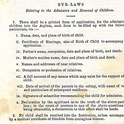 Bye-laws relating to the Admission and Removal of Children